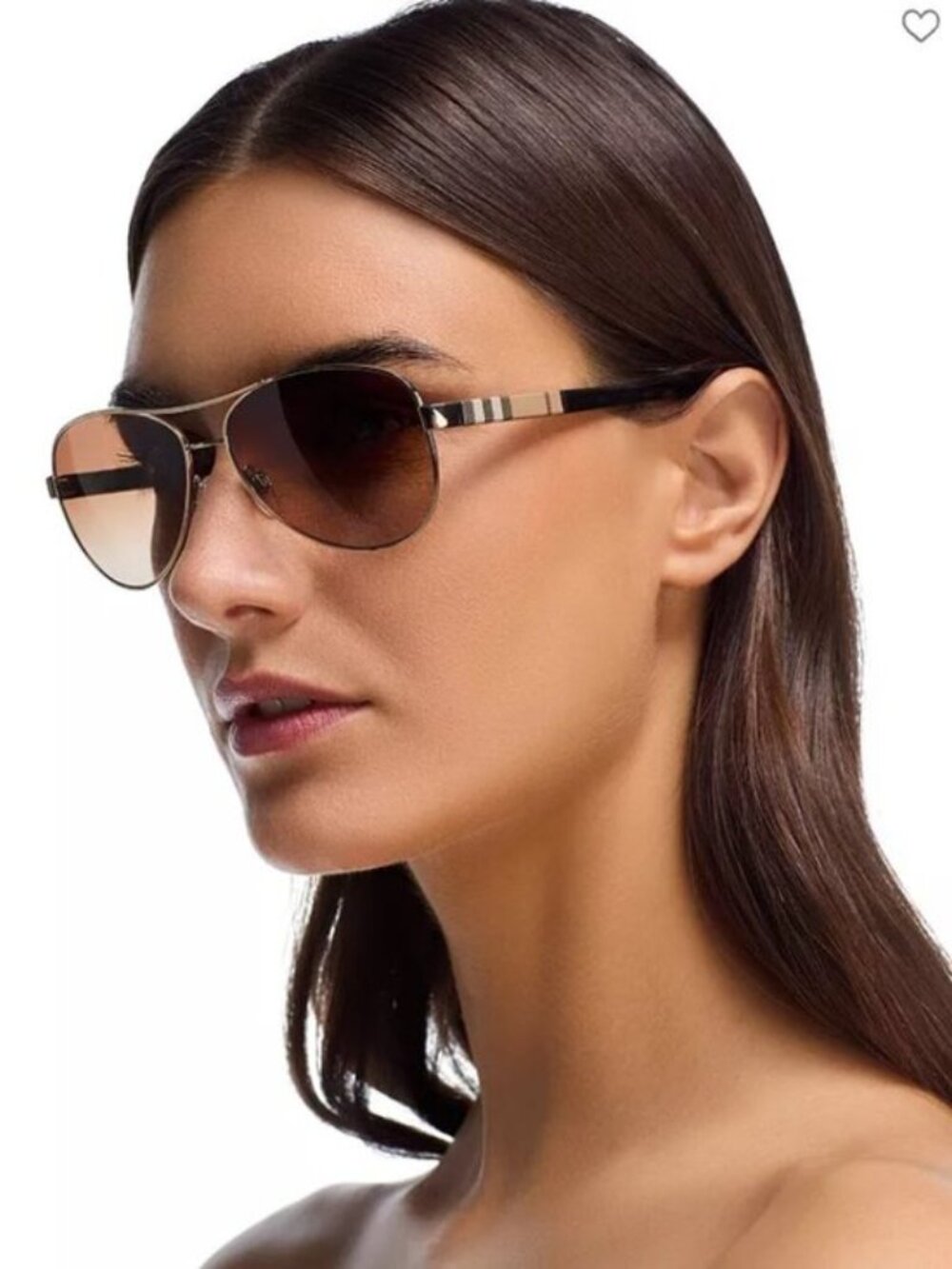BURBERRY BE3080 Aviator Sunglasses For Women - Picture 3 of 7